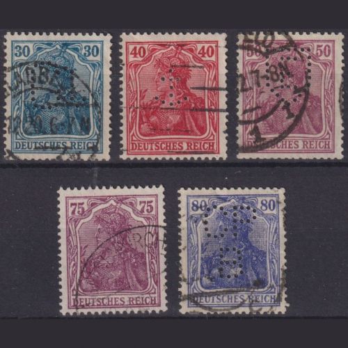 Deutsches Reich, Michel Nr. 144-149 I gestempelt - Germania Platte I