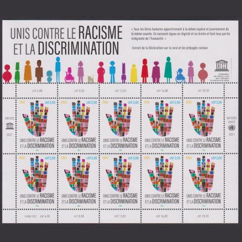 Uno Genf MiNr. 1128 Kleinbogen postfrisch - Gemeinsam gegen Rassismus und Diskriminierung