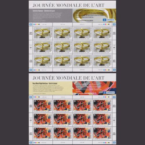 Uno Genf MiNr. 1200-1201 Kleinbogen postfrisch - Weltkunsttag