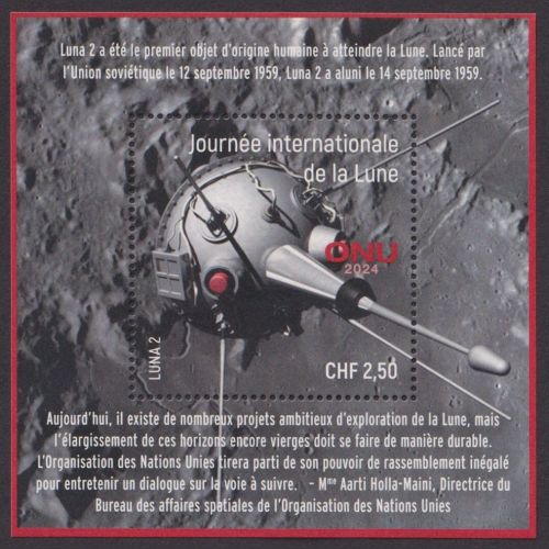 Uno Genf MiNr. 1243 Block 72 postfrisch - Internationaler Tag des Mondes