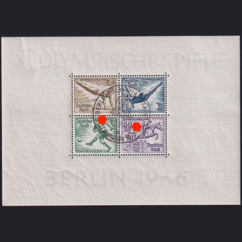 Deutsches Reich Block 5 gestempelt SST BERLIN OLYMPIA STADION - 1936 Olympische Spiele