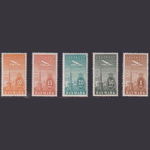Dänemark MiNr. 217-21 postfrisch - Flugpostmarken