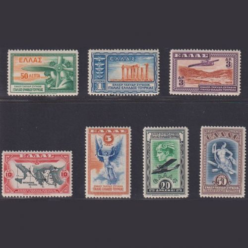 Griechenland MiNr. 355-61 postfrisch - Flugpostmarken Linien der Aeroespresso