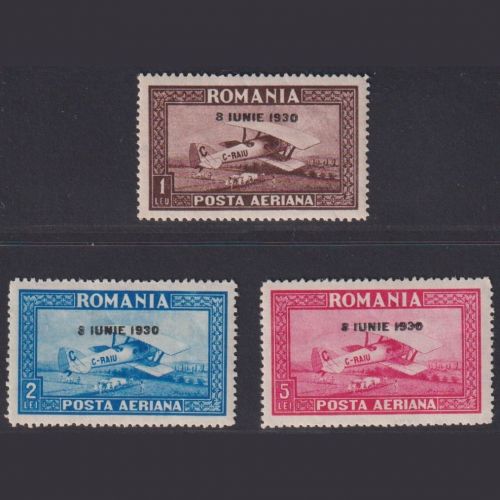 Rumänien MiNr 372-74 Y postfrisch - Thronbesteigung König Karl II Flugpostmarken