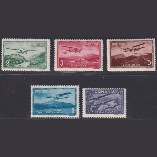 Rumänien MiNr 419-23 ungebraucht - Flugzeuge über rumänischen Landschaften