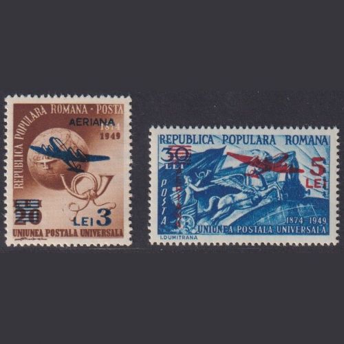 Rumänien MiNr 1365-66 postfrisch - 75 Jahre UPU Flugpost