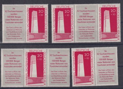 DDR Nr. 783 | WZd 24-27, waagerechte Zusammendrucke postfrisch komplett Sachsenhausen