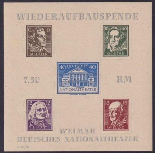 SBZ Thüringen, Block 3 B ay postfrisch - Wiederaufbauspende 1946