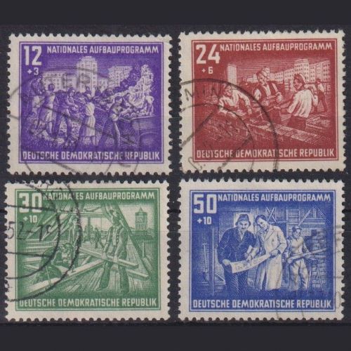 DDR, MiNr. 303-306 gestempelt - Nationales Aufbauprogramm