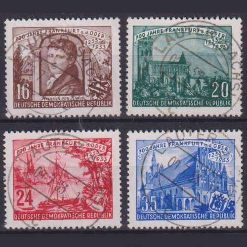 DDR, MiNr. 358-361 gestempelt - 700 Jahre Stadt Frankfurt an der Oder