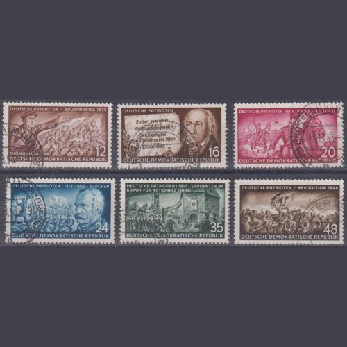 DDR, MiNr. 398-403 gestempelt - Deutsche Patrioten