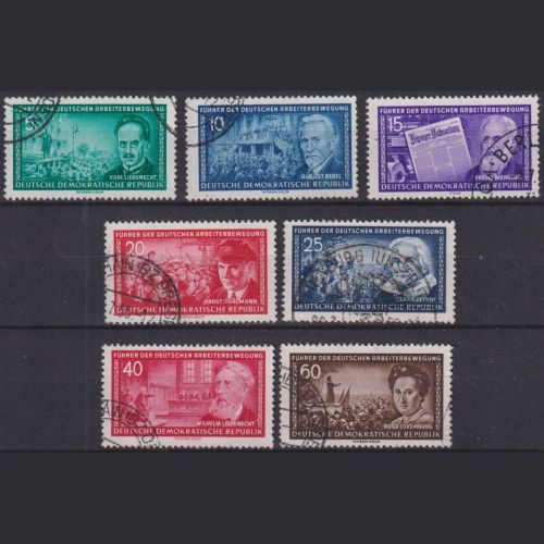 DDR, MiNr. 472-478 gestempelt - Führer der Deutschen Arbeiterbewegung