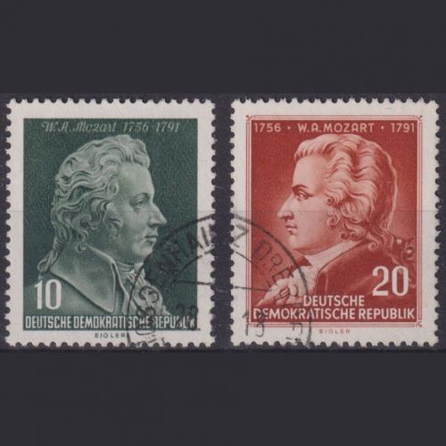DDR, MiNr. 510-511 gestempelt - Wolfgang Amadeus Mozart