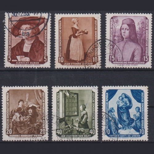 DDR MiNr. 504-509 gestempelt - Gemäldegalerie (I)