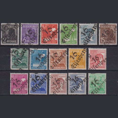 SBZ Nr. 166-181 ohne Nr. 179 postfrisch - Handstempelaufdruck