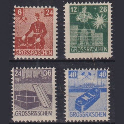 Lokalausgaben Grossräschen 1946, MiNr. 43-46 A postfrisch