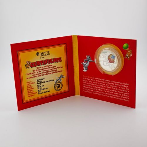 Niue 1 Dollar 2010 | Warner Bros. Tom und Jerry | 1 Oz Unze Silber | Box + CoA