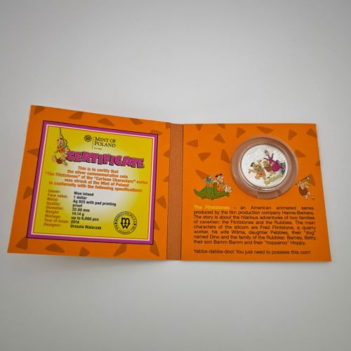 Niue 1 Dollar 2013 | The Flintstones Warner Bros. | Box + CoA