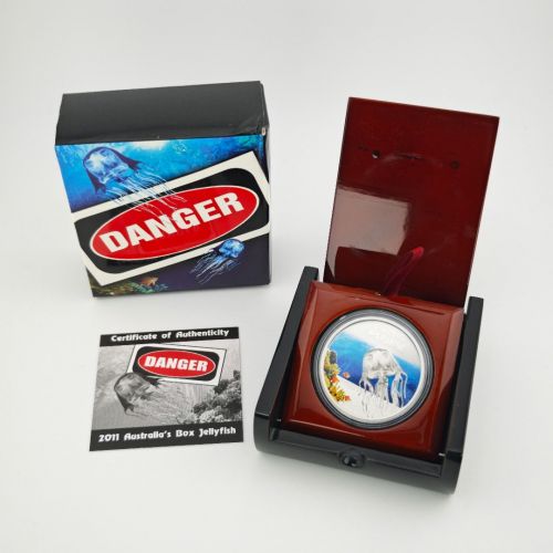 Tuvalu 1 Dollar 2008 | Danger Blue-Ringed Octuopus| 1 Oz Silber Unze Box + CoA