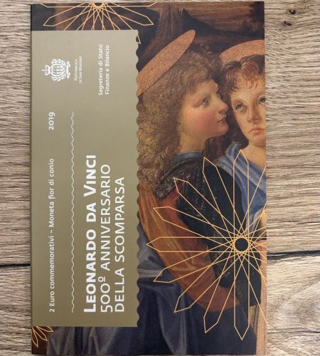 San Marino 2 Euro 2019 - Leonardo Da Vinci - Original im Blister OVP