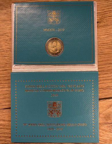 Vatikan 2 Euro 2019 Gedenkmünze im Folder - 90 Jahre Vatikanstadt