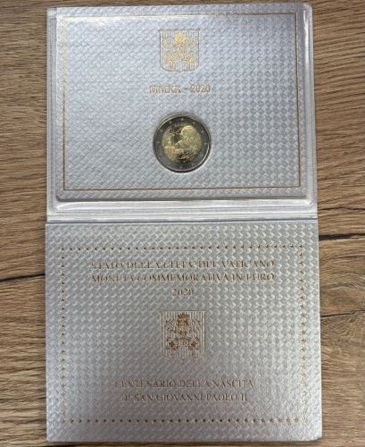 Vatikan 2 Euro 2020 Gedenkmünze im Folder - 100. Geburtstag Johannes Paul II.