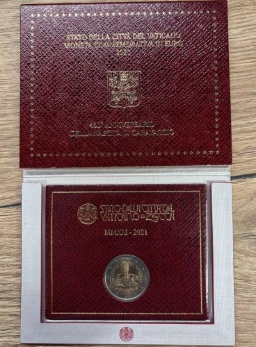 Vatikan 2 Euro 2021 Gedenkmünze im Folder - 450. Geburtstag von Caravaggio