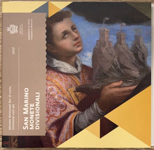 SAN MARINO Kursmünzensatz KMS 2017 - Monte Dvisonali im original Folder