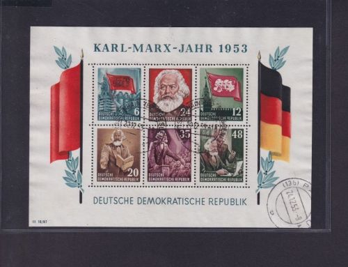 DDR, Block 8 A gestempelt Tagesstempel GROSSENHAIN 1953 - Marx-Block