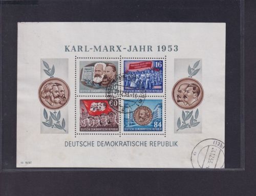 DDR, Block 9 A gestempelt Tagesstempel GROSSENHAIN 1953 - Marx-Block