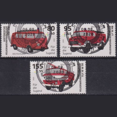 Bund Nr. 3557-3559 gestempelt ESST BERLIN - Historische Feuerwehrfahrzeuge