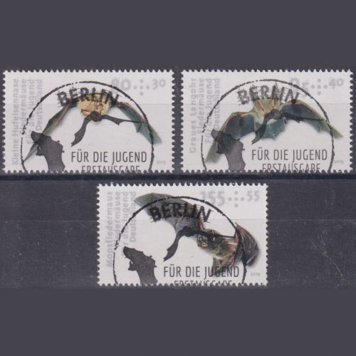 Bund, Michel Nr. 3485-3487 gestempelt ESST BERLIN - Fledermäuse