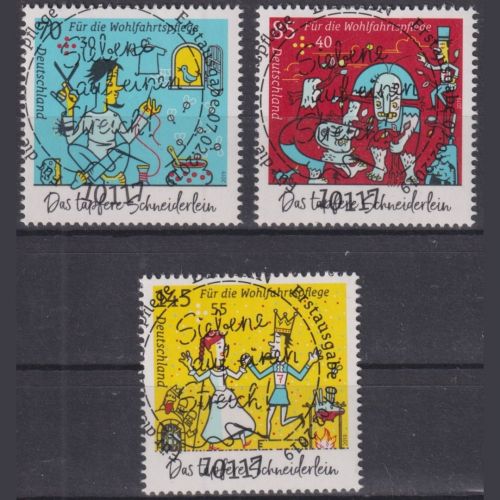 Bund, MiNr. 3438-3440 gestempelt ESST BERLIN - Das tapfere Schneiderlein