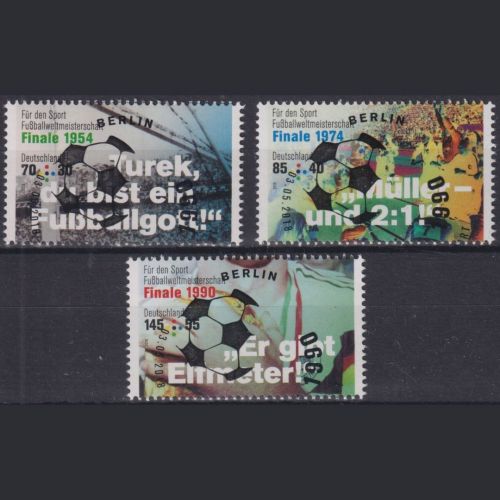 Bund, Michel Nr. 3380-3382 gestempelt EVST BERLIN - Legendäre Fußballspiele