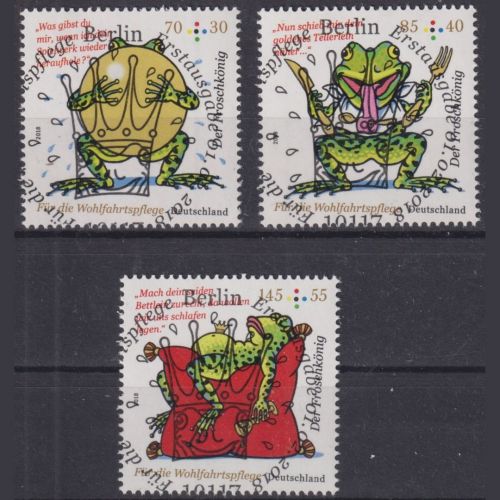 Bund, Michel Nr. 3357-3359 gestempelt EVST - Grimms Märchen Froschkönig