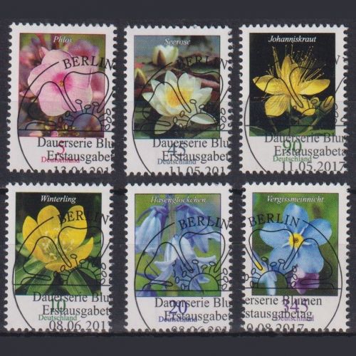 Bund Nr. 3296, 3303, 3304, 3314, 3315, 3324 gestempelt ESST BERLIN - Blumen