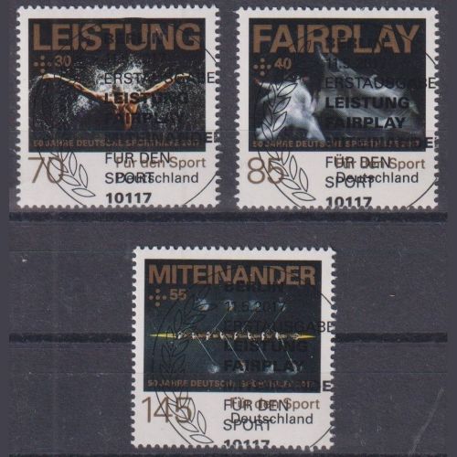 Bund, Michel Nr. 3307-3009 gestempelt ESST BERLIN - Deutsche Sporthilfe