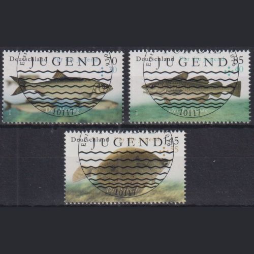 Bund, Michel Nr. 3255-3257 gestempelt ESST BERLIN - Fische Hering, Kabeljau, Scholle