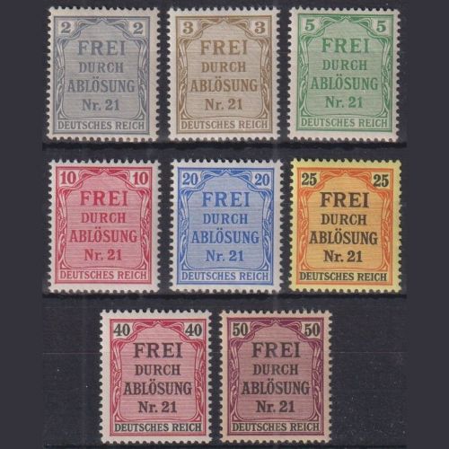 Deutsches Reich Dienst MiNr. D 1-8 postfrisch - Zähldienstmarken für Preußen