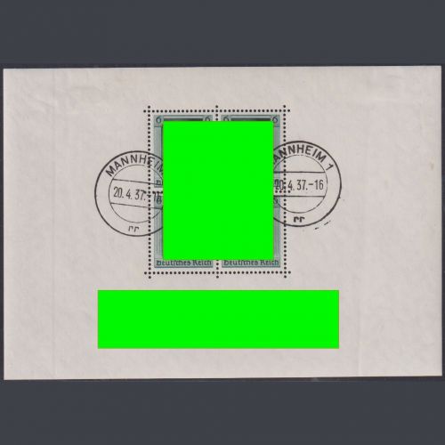 Deutsches Reich Block 7 gestempelt - Tagesstempel MANNHEIM 1 1937