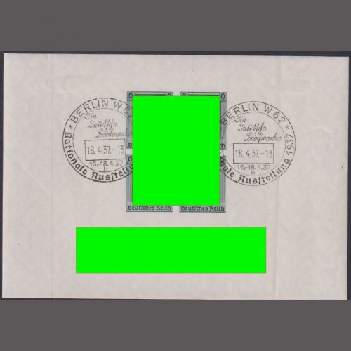 Deutsches Reich Block 8 gestempelt - SST Briefmarkenaustellung BERLIN 1937