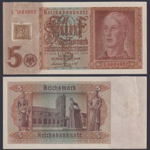 SBZ 5 Mark 1948 SBZ-4a Ro.333a P#3 - Kuponausgaben zur Währungsreform