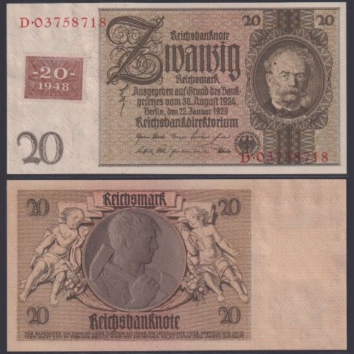 SBZ 20 Mark 1948 SBZ-6c Ro.335c P#5 - Kuponausgaben zur Währungsreform