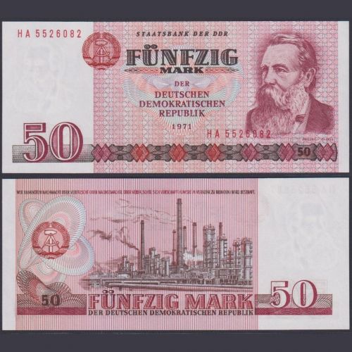 DDR 50 Mark 1971 DDR-22c Ro.360c P#30 - Banknotenserie 1971 Computersatz