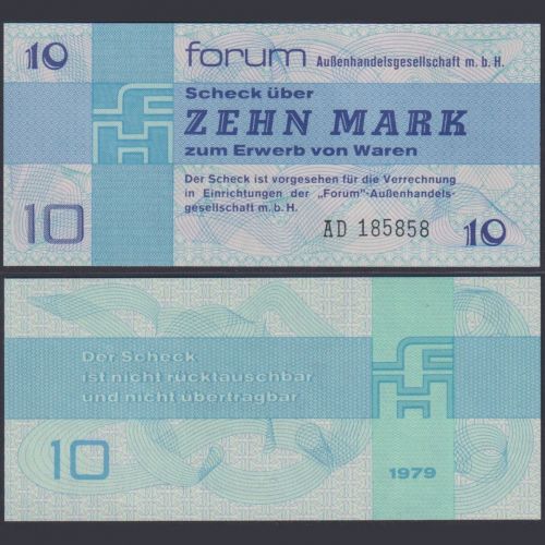 DDR 10 Mark 1979 DDR-32a Ro.370a P#FX4 - Forum Außenhandelsgesellschaft