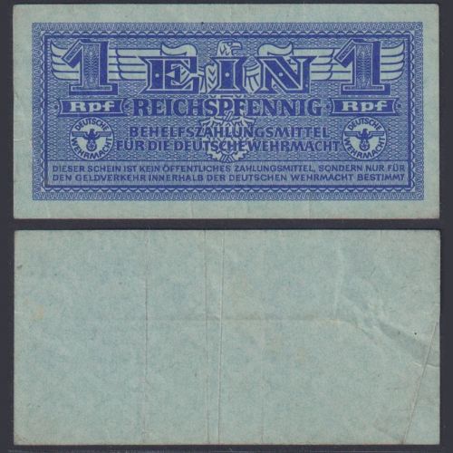 Militärgeld Wehrmacht 1 Reichspfennig DWM-2a Ro.501a P#M32 - Deutsches Reich