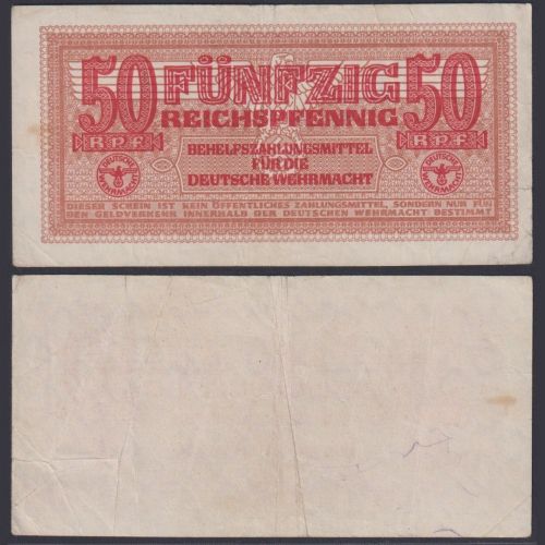 Militärgeld Wehrmacht 50 Reichspfennig DWM-5 Ro.504 P#M35 - Deutsches Reich