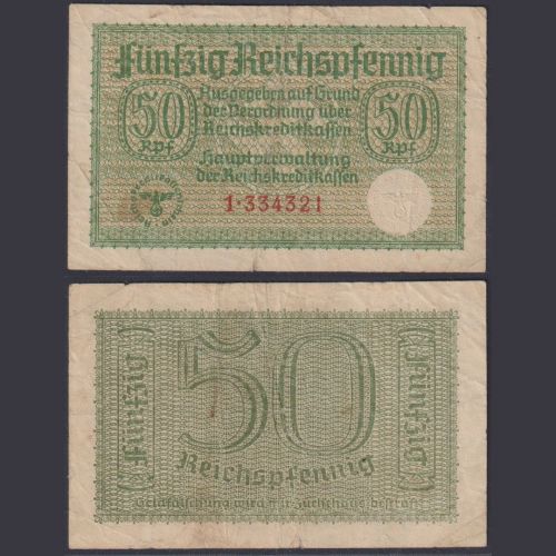 Besatzung 2. WK 50 Reichspfennig ZWK-1a Ro.550a P#R135 Besatzungsausgaben