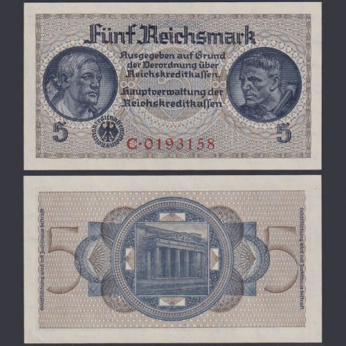 Besatzung 2. WK 5 Reichsmark ZWK-4a Ro.553a P#R138 Besatzungsausgaben