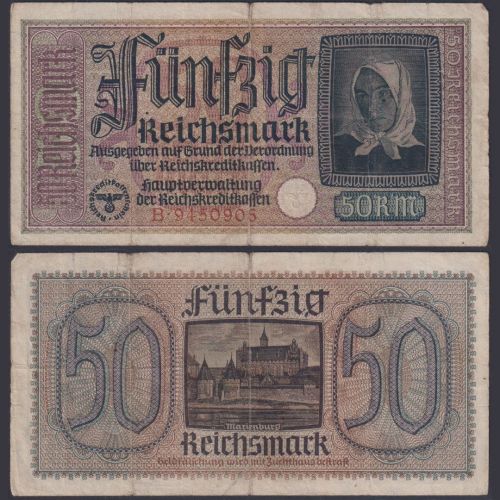 Besatzung 2. WK 20 Reichsmark ZWK-6a Ro.555 P#R140 Besatzungsausgaben